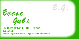 becse gubi business card